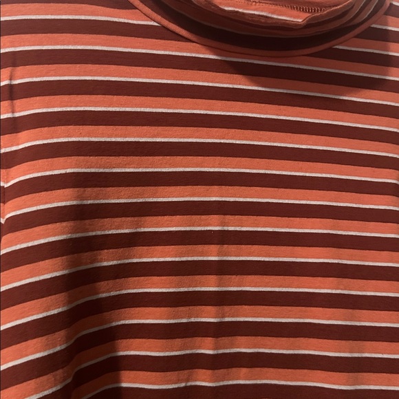 Madewell Wide-Sleeve Turtleneck Westwater Stripe Burnished Mahogany Large - Picture 7 of 12